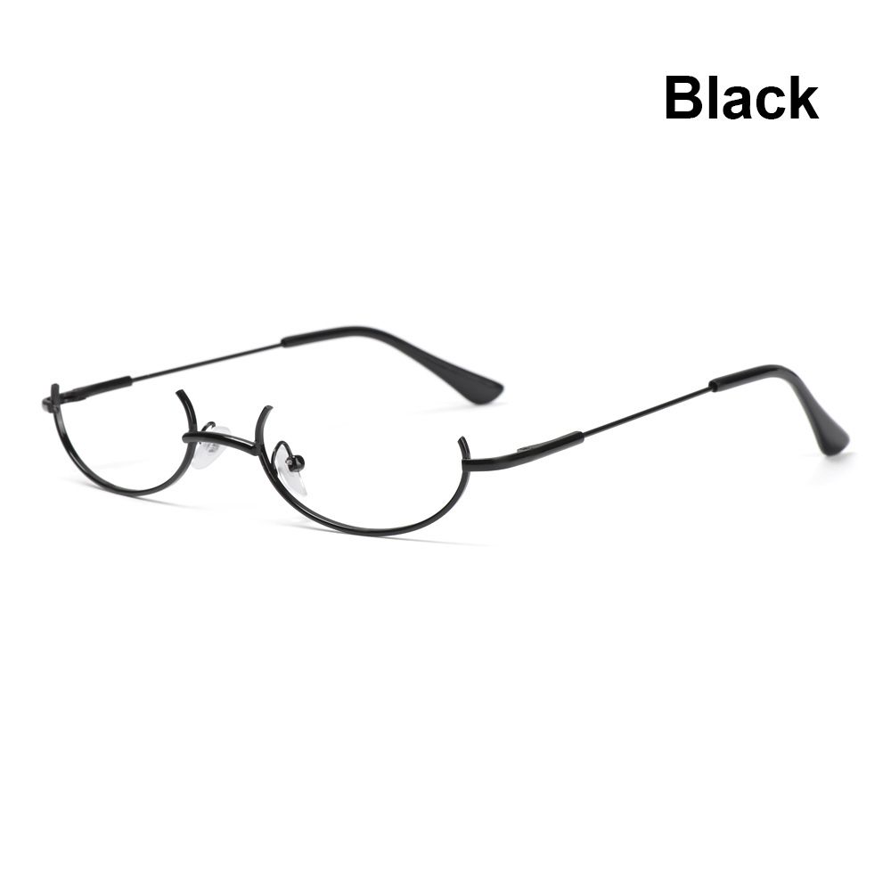 Half Frames Glasses Frame Fashion No Lens Myopia Cosplay Party Decoration Eyewear Metal Photography Eyeglasses Frame