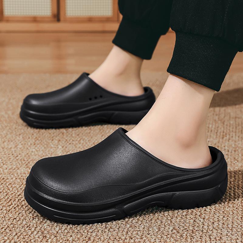 Летние мужские новые тапочки для улицы, противоскользящие, для хайкинга, на платформе, водонепроницаемые, женские, цельнолитые поварские туфли из ЭВА