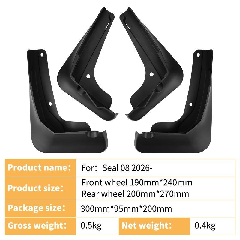 Auto Mudguards Fenders For BYD Seal 08 2026 Mud Flap Black ABS Exterior Car Accessories Tire For Protection Vehicle Decor