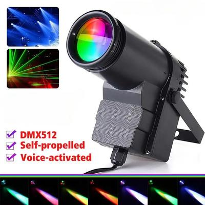 Мини RGBW LED Пинспот Сценический Свет DMX512 Цветной Диско Луч для DJ Вечеринки KTV Зеркальный Шар Пин Прожекторы
