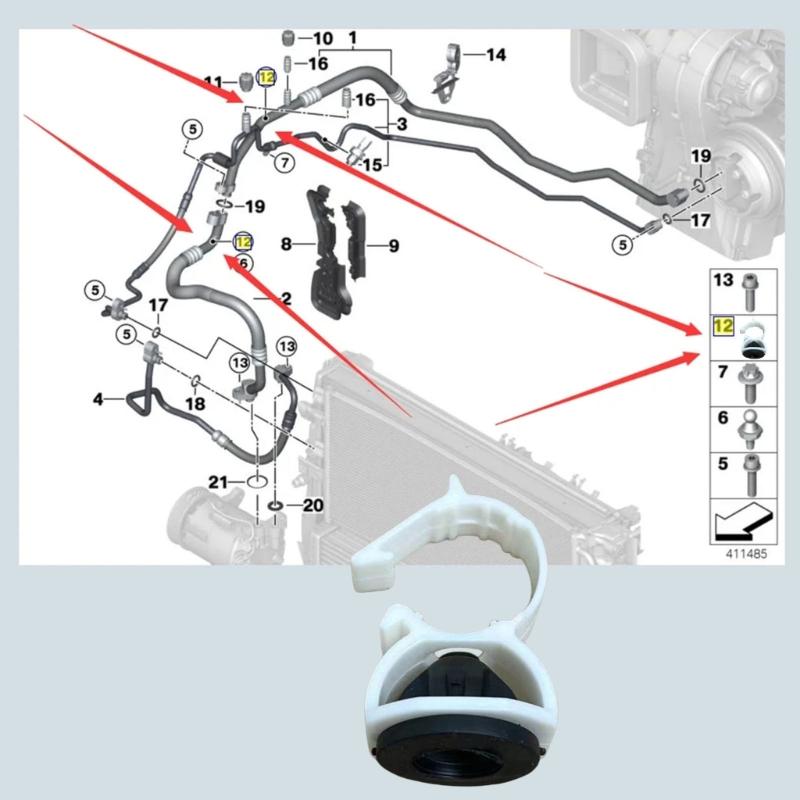 Пряжка кронштейна трубы кондиционера 07149209733 9209733 для F48 Пряжка кронштейна для крепления трубы Запасные аксессуары