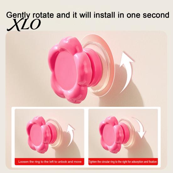 Temporary Storage Hooks Flower Suction Cup Hook, No Drilling Removable And Reusable Plastic Hanger, Kitchen Organization Waterproof Adhesive