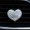 Heart-shaped Car Air Outlet Clip Creative Rhinestone Car Air Conditioning Air Outlet Perfume Decoration Clip Car Accessories