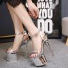 18CM Summer Nightclub Catwalk Shoes Women's Shoes High Heels with Platform Sandals Female Party Pumps Cut-Outs Sexy Sandals