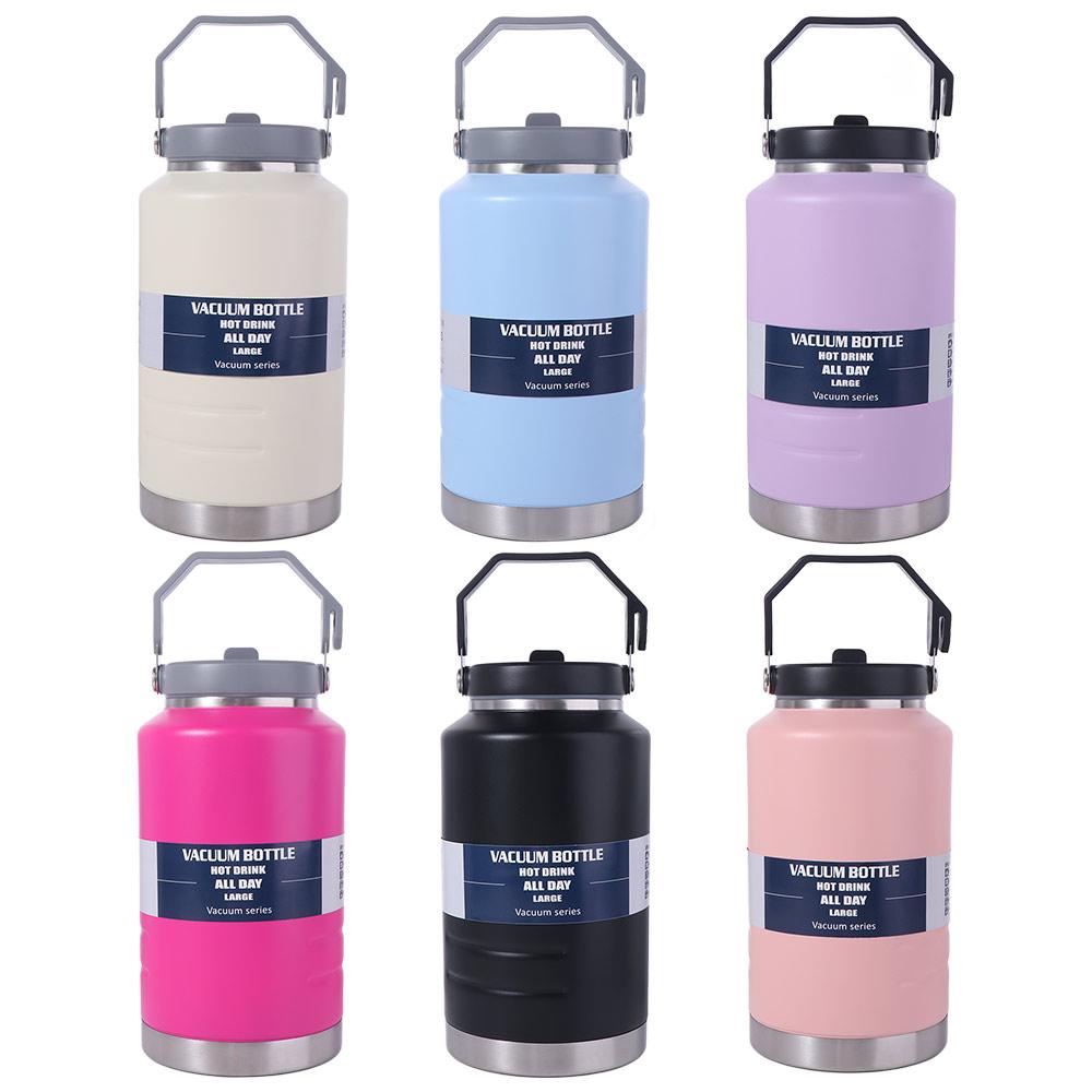 Large Capacity Thermal Water Bottle 2L Drinks Bottle Leak-Proof Coffee Travel Mug Travel