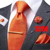 Hi-Tie Mens Silk Tie Set Brooch Pin Necktie Hanky Cufflinks Tie Clip for Business Wedding