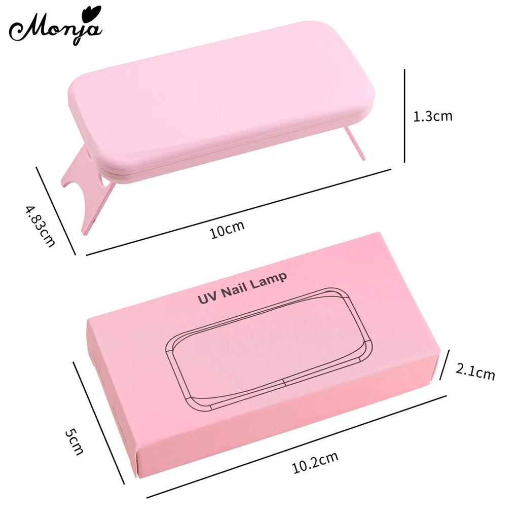monja Мини-сушилка для дизайна ногтей, 6 Вт, УФ-гель-лак, лампа для отверждения натощак, портативная складная светодиодная USB-зарядка, домашние маникюрные машины «сделай сам», инструменты