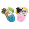 Sounds Sleeping Kitten Toy Slipper Sleeping Cat Simulation Sleeping Cats Mini Kittens in Shoes
