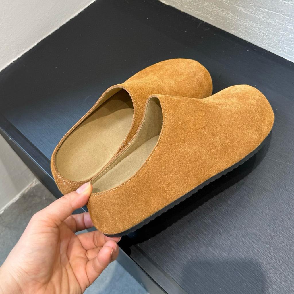 Корейская версия тапочек-мешков для головы женские домашние 2025 новые весенне-осенние модные на толстой подошве матовые Piboken полутапочки