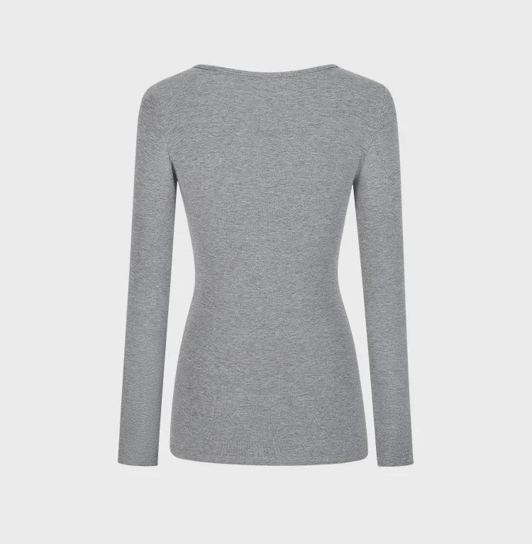 2024 Autumn Slim Fit Long-Sleeve Button T-Shirt for Women