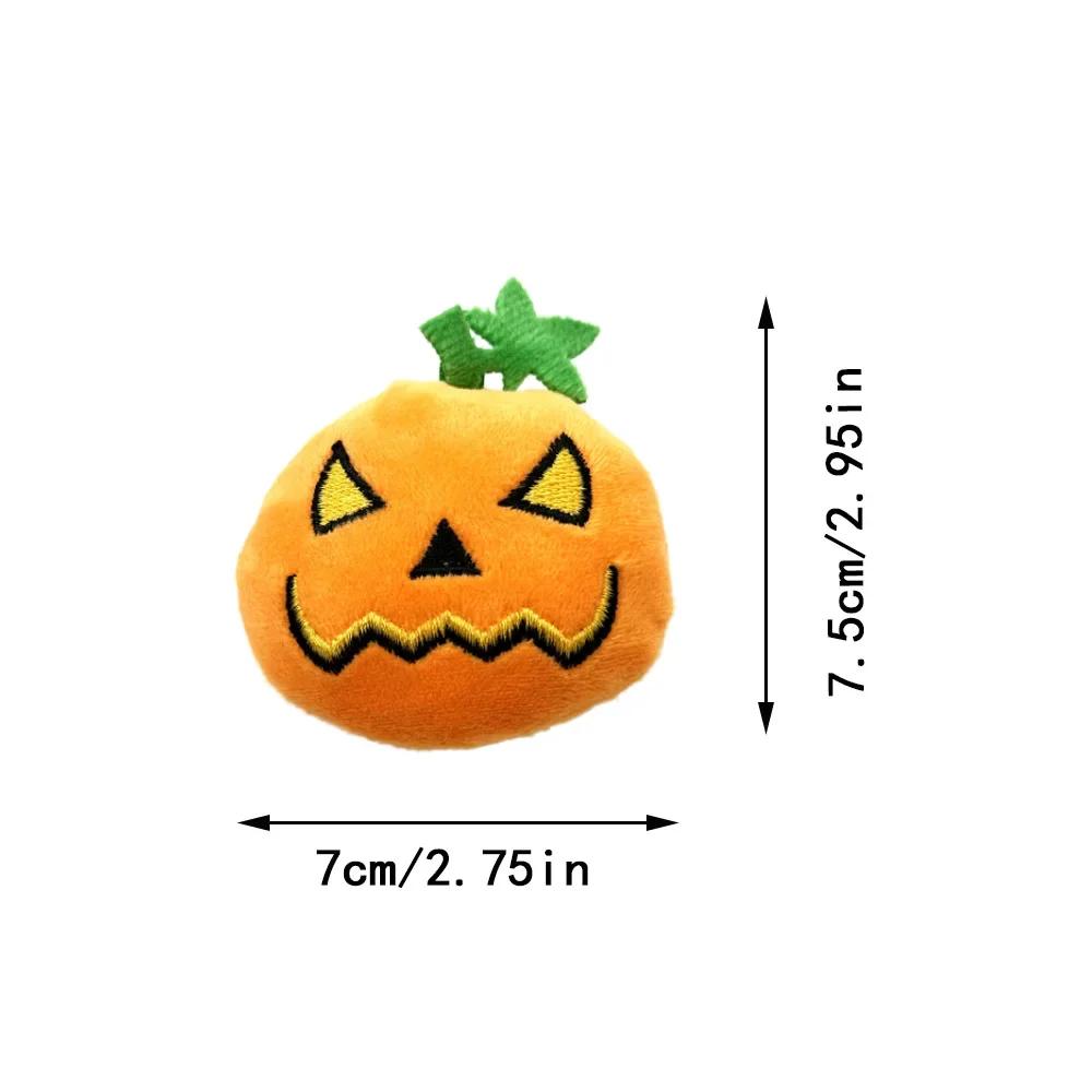 Хэллоуин Игрушки для кошек Большие Милые Тыква Призрачное Лицо Интерактивность Плюшевые Игрушки Мягкие Прочные Прорезывание Зубов Чистка Зубов Игрушки для Питомцев Принадлежности