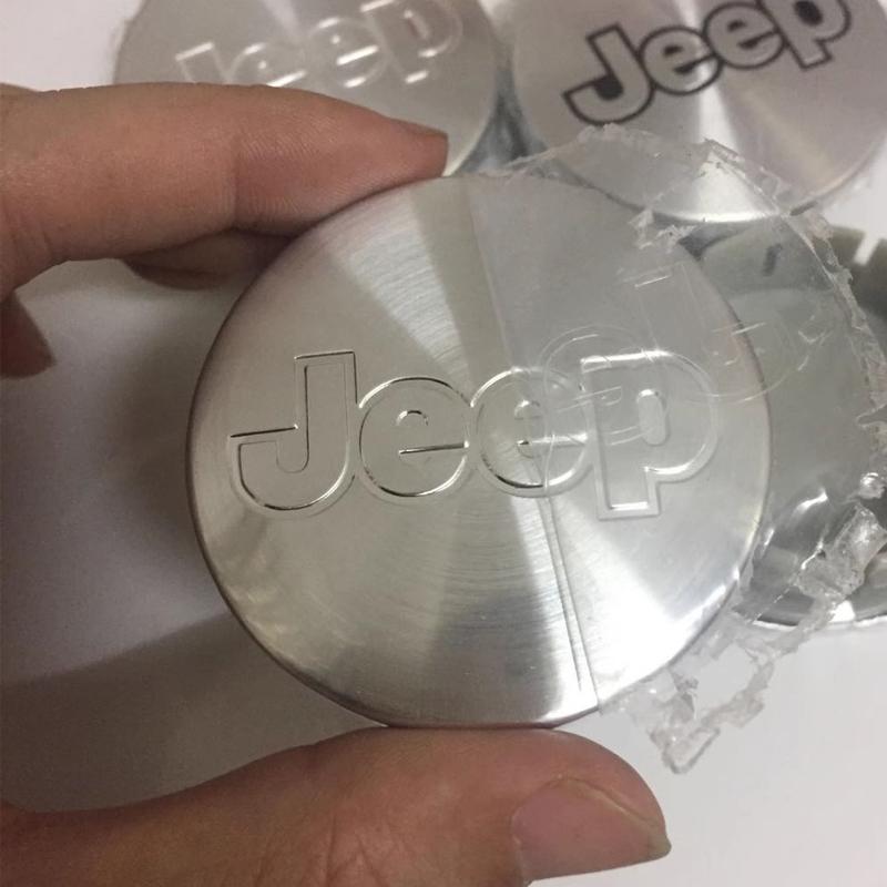 For Jeep 55mm Aluminum Alloy Car Logo Wheel Center Cover Hub Accessories For Jeep Grand Cherokee Wrangler JK Gladiator Compas