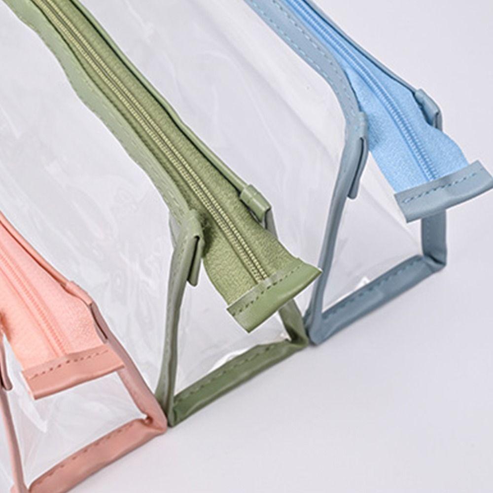 Transparent Pencil Bag With Zipper Storage Bag Fashion Cosmetic Bag  Kids