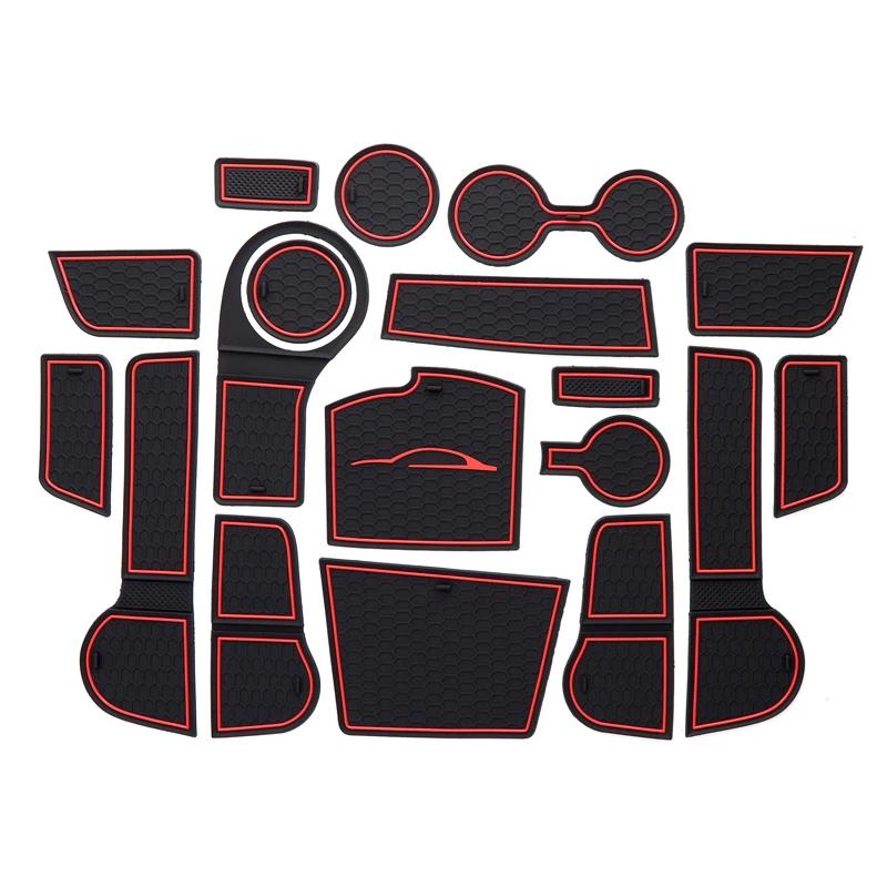 Для Kia Rio 4 X-Line 2017 - 2022 2023 2024 Противоскользящий коврик в нишу подстаканника, противоскользящая накладка, аксессуары для интерьера 18 шт./компл.