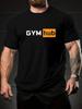 Gym Hub Футболка из чистого хлопка Летняя с коротким рукавом Мужская Фитнес Мышцы Повседневная Athleisure Черная - Мужская Летняя Хлопковая Футболка с Графикой