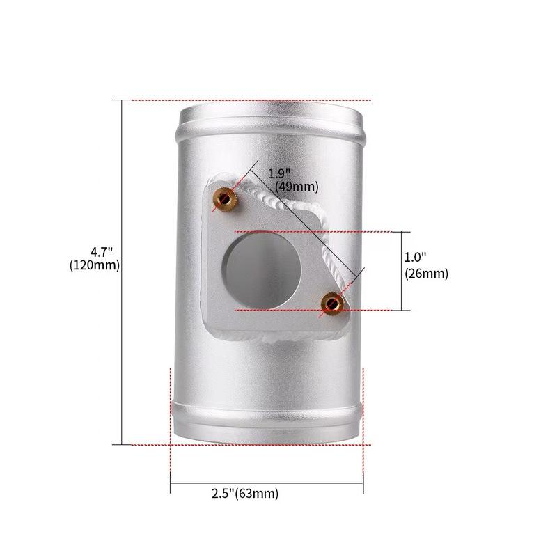 Automobile intake sensor flange base of air flow meter applicable to Honda Toyota Subaru Mazda 63 mm 70 mm 76 mm.