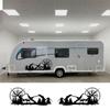 2PCS Car Stickers Mountain Graphics For Motorhome Horsebox Caravan RV Camper Van Body Decor Vinyl Decals