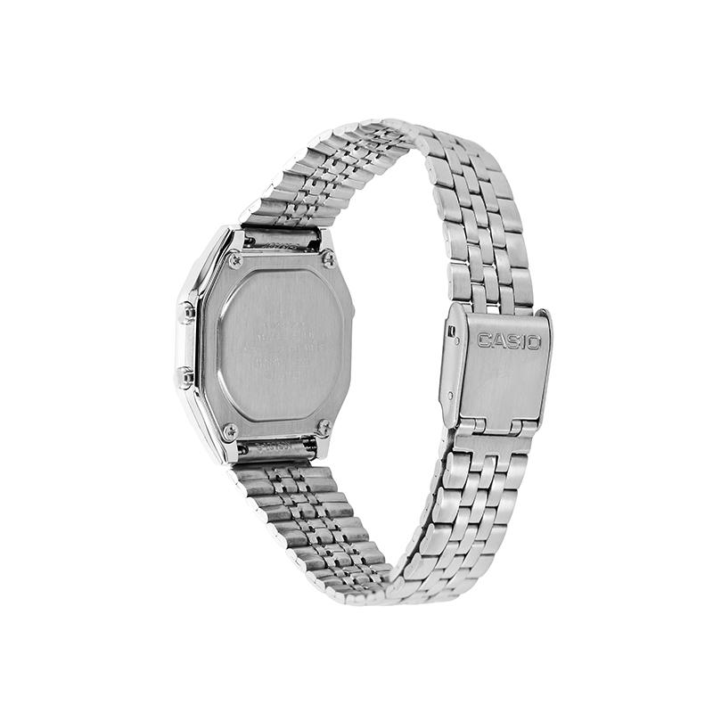 Casio Стандартная серия, маленькие серебристые часы, ретро ЖК-дисплей для бизнеса, кварцевый механизм, ремешок из нержавеющей стали, японский и корейский LA680WA-1B-INTERNATIONAL