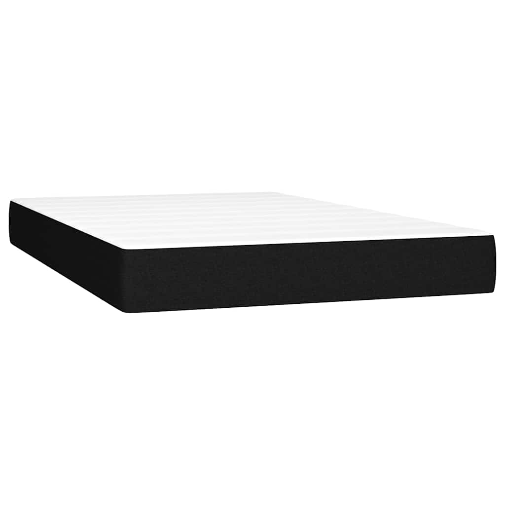 Vidaxl Континентальная кровать с матрасом, черная, ткань, 120x200 см