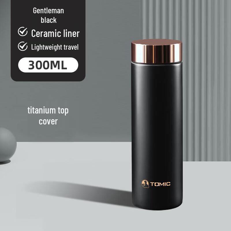 TOMIC Elegant Ceramic Lined 300ml Thermos Bottle