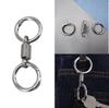 Набор из 3 пружинных двойных брелоков Удобное разделение Простые брелоки Элегантный держатель для ключей Сплав для сумки для ключей
