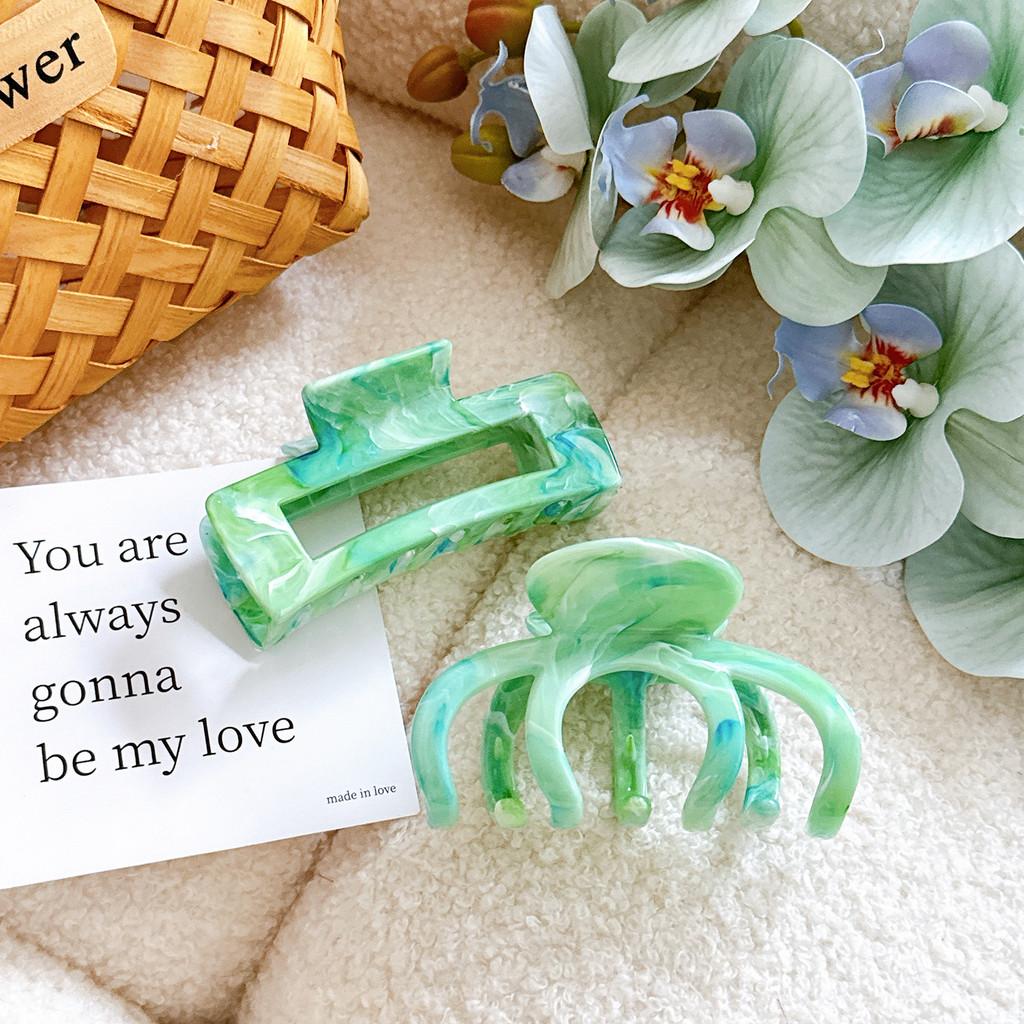 Элегантная смоляная заколка-краб для волос в уникальных цветочных и геометрических дизайнах для женщин