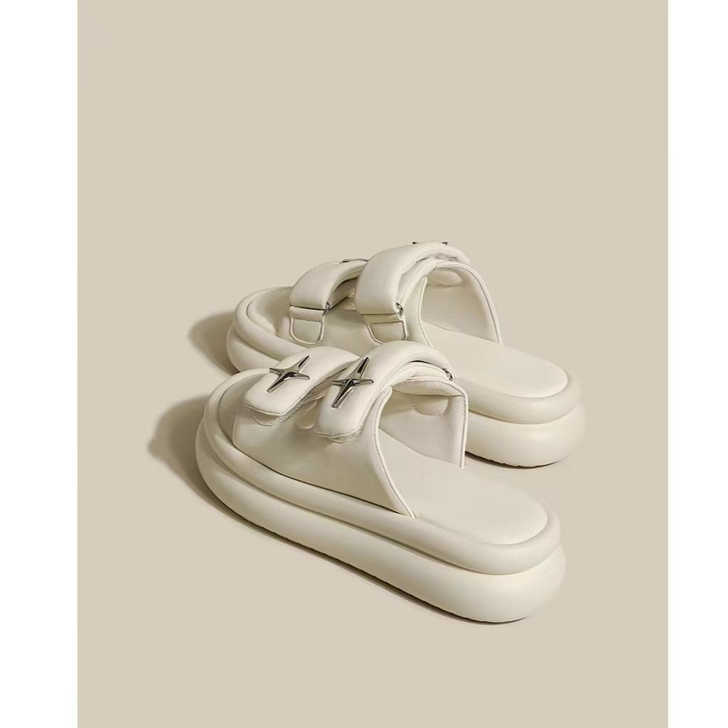 Fashion Summer Outside Wear Slippers Women 2024 Thick Bottom Non-slip Soft Beach Shoes Casual Versatile Sandalias De Mujer Verano 2024