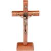Wall and Table Wood Cross Crucifix 7.5 Inch Antique Gold