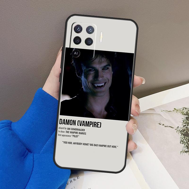 Чехол Vampire Diaries Damon Salvatore для Oppo A76 A16 A96 A17 A18 A60 A80 A40 A38 A58 A78 A98 A94 A74 A54 A15 A57 A77 A5 Pro