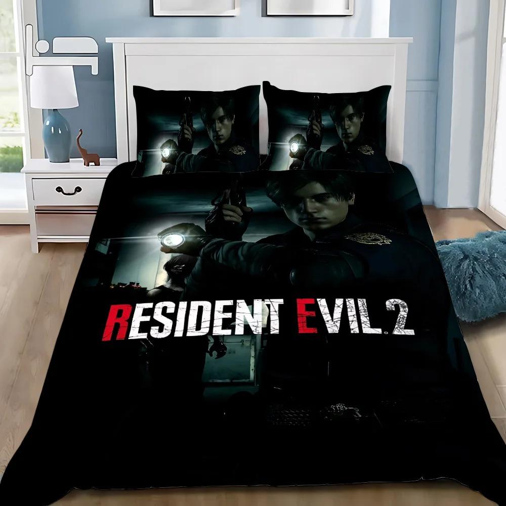 3D Print R-Resident Red Umbrella Evil Bedding Set Pillowcase Comforter King Queen Size Quilt Cover for Boys Adult