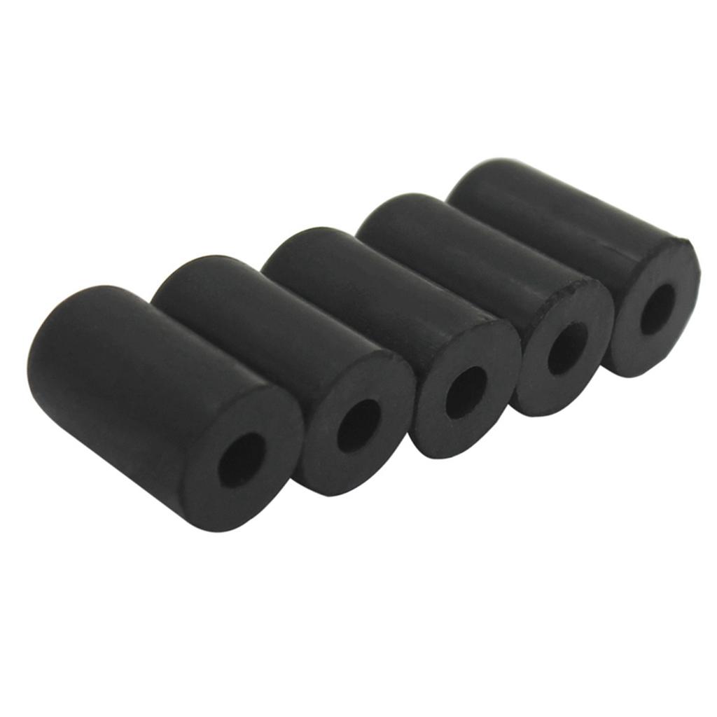 5Pcs Portable Black Cello Rubber Endpin Tip Protector Musical Instruments Accessory