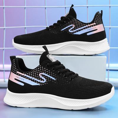 Кроссовки женская обувь осень новая дышащая одинарная обувь обувь корейская версия на шнуровке на мягкой подошве для бега для мамы женская обувь