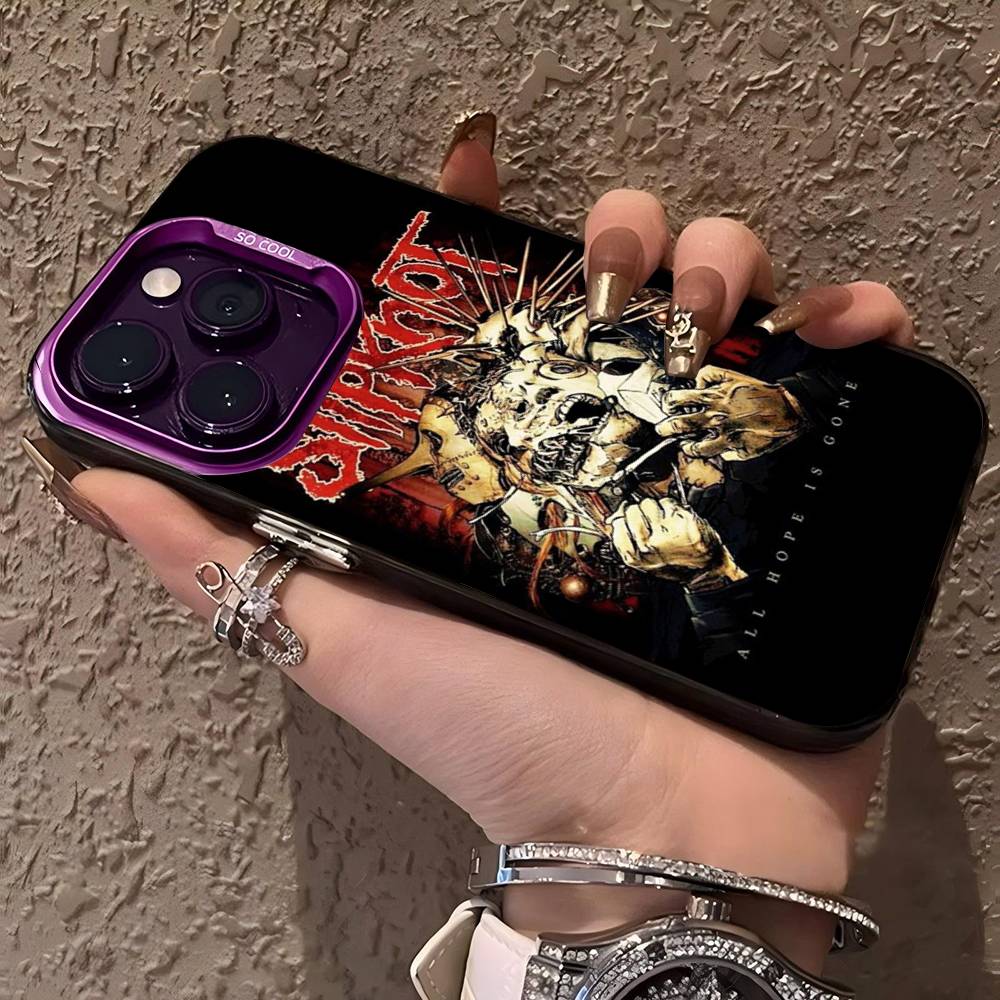 Чехол для телефона группы Slipknot Серебристый корпус Для IPhone 17 16 15 14 13 12 11 Pro Max Plus