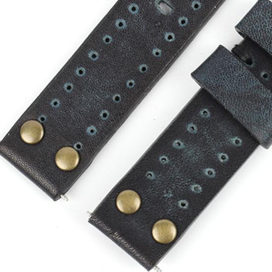 Watch Band Vintage Comfortable Engraved Buckle Faux Leather Belt Wrist Strap Replacement for Daily Wear