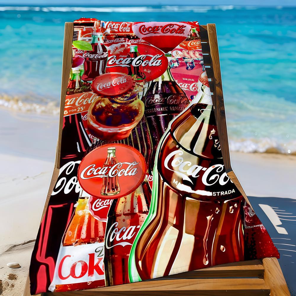 Ретро Мода C-Coca-C-Cola Полотенце Быстросохнущие Пляжные Полотенца Подходят Для Бассейнов Кемпинга Йоги И Спортзала