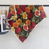 2024 New Fashionable Versatile Silk Scarf 68 Cm Printed Sunscreen Decorative Small Square Scarf Velvet Texture Scarf