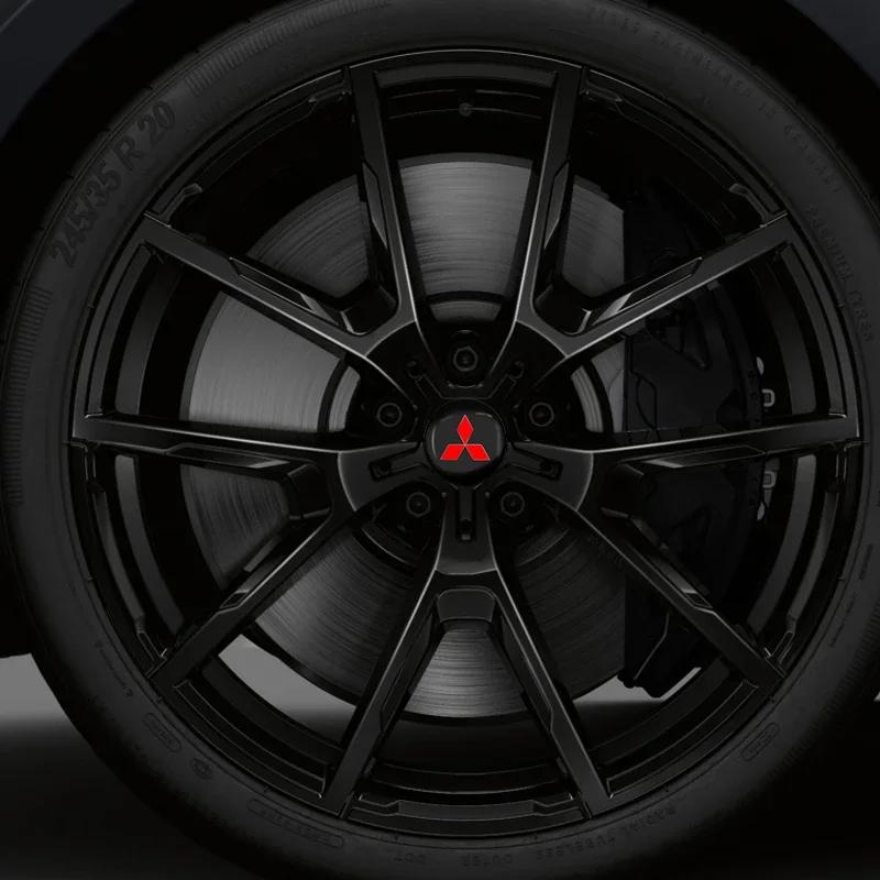 4 шт. Стайлинг автомобиля Накладки на центральные колпачки ступицы колеса Наклейки Накладка на значок диска Для Mitsubishi Asx Lancer Outlander Pajero Ralliart Аксессуары