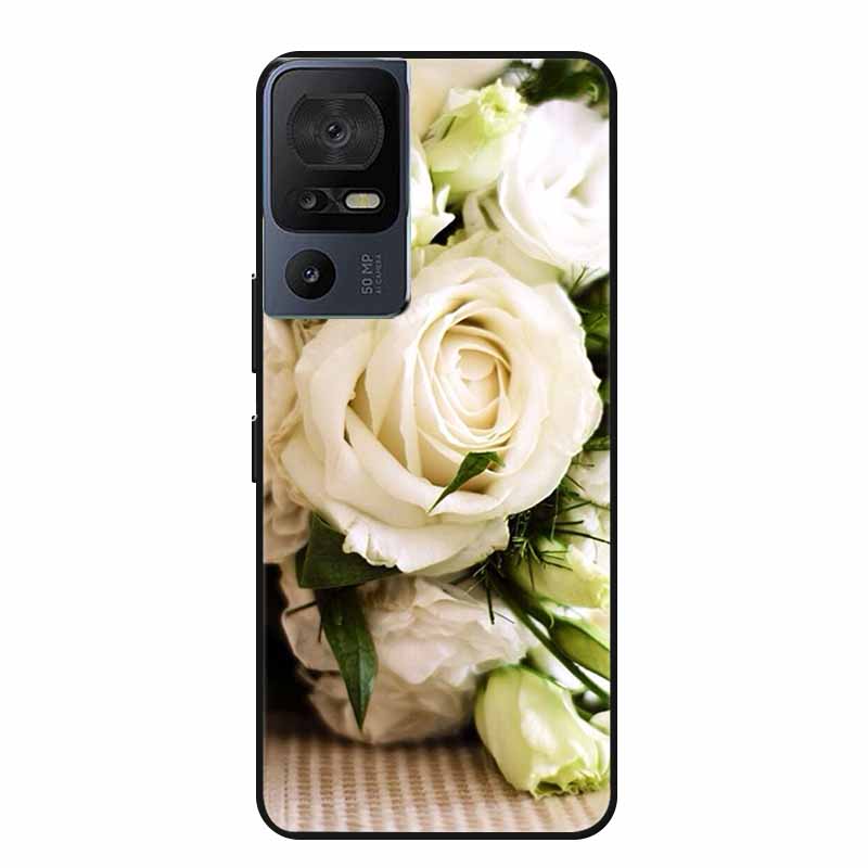 Чехол для телефона TCL 40 SE 40SE Coque Черный Силиконовый Мягкий Задний Чехол-Крышка Для TCL 40 SE Чехол Funda Для TCL40SE Capa 6.75" Оболочка