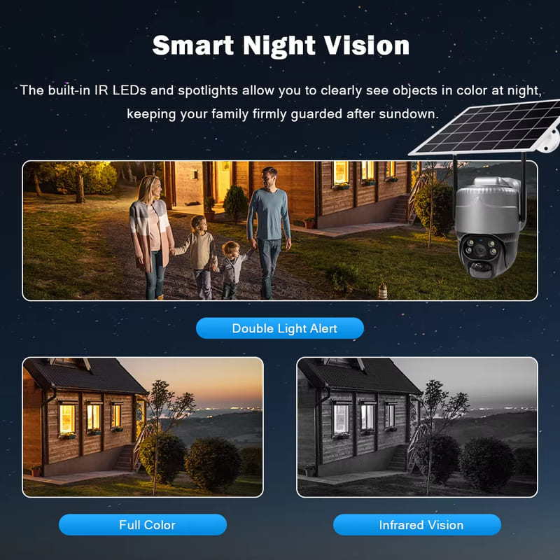 LS VISION Солнечная камера 4G Уличная PIR Обнаружение человека Беспроводная CCTV Низкое энергопотребление Водонепроницаемая Умная Безопасность Видеонаблюдение WIFI IP PTZ Камеры