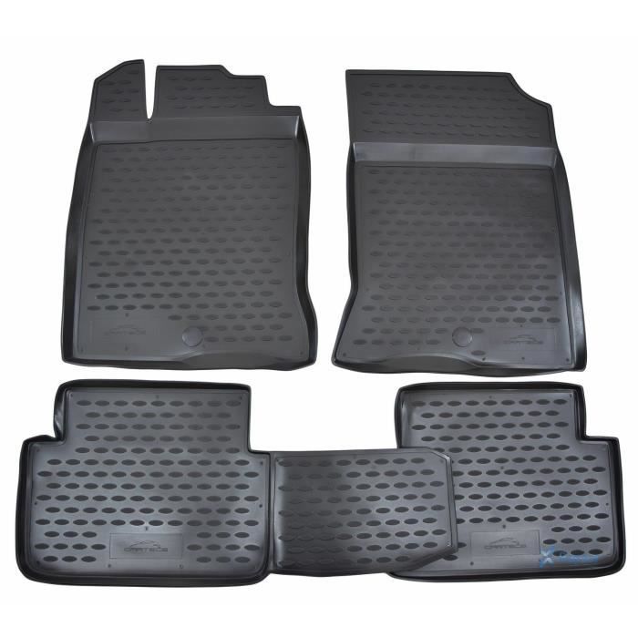 Tapis De Sol En Caoutchouc 3D - J&amp;J AUTOMOTIVE - Renault Laguna 3 - Noir - Sur Mesure - Antidérapant