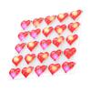 25pcs Heart Shaped Cute LED Christmas Brooches Pin Badge for DIY Craft Clothing Decor Party Favors