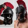 Black Spartan Helmet 300 Movie King Leonidas Replica Steel Armor Cosplay LARP Wearable Helmet