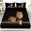 Mattress Three-Piece Set Lion 3D Digital Printing Bedding Skin-Friendly Abrasive Pillowcase Home Textile Bed Kit