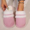 New Plush Fur Slippers Home Women Winter Fluffy Faux Fur Collar House Slippers Furry Memory Foam Slides Indoor Outdoor