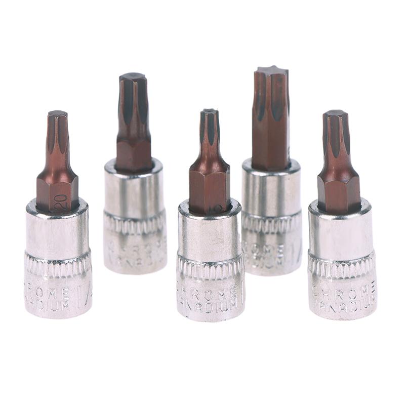 5 шт. Насадки-биты Torx 1/4 дюйма, Инструменты с головкой под торцевой ключ T15 T20 T25 T30 T40, Адаптер для торцевого ключа, Ручные инструменты