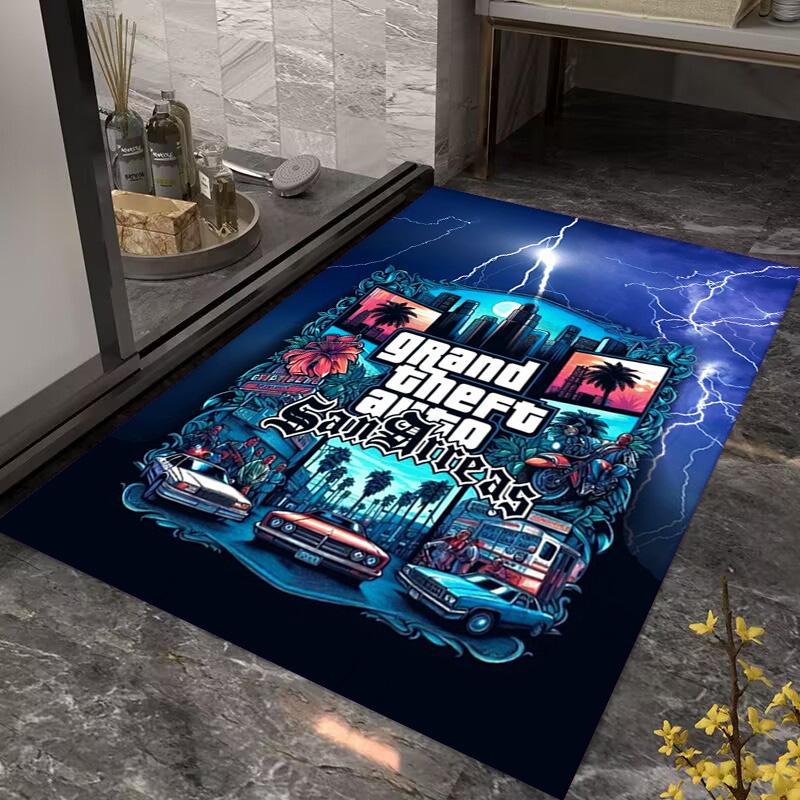 Urban Chaos Crime carpet printing Doormat Christmas gifts Bathroom mat Fashion