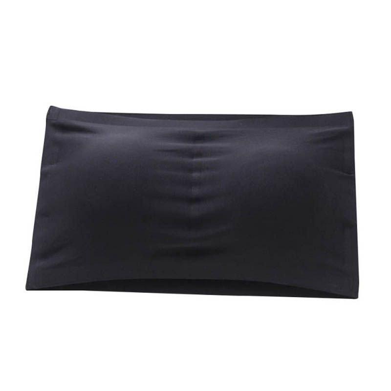 Женский съемный бюстгальтер из ледяного шелка, топ-труба с накладкой на грудь, однотонный натуральный бандо, сексуальный бюстгальтер Wr