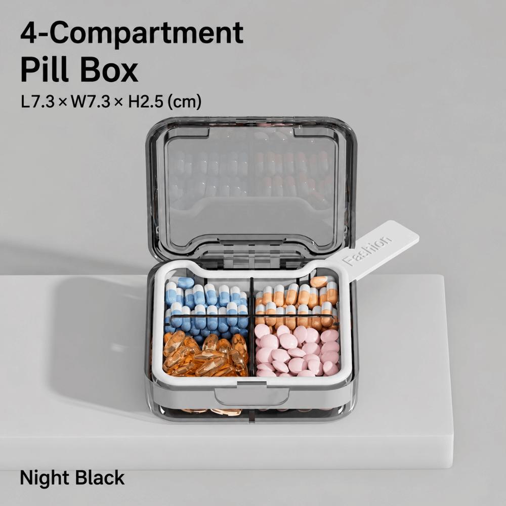 4/7 Grids Pill Box Organizer Food Grade PP Travel Pill Container Medicine Storage Case For Travel