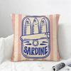 CoastalCharm Sardine Can Maple Design Cushion Cover Natural Linen Pillowcase Set AllinOne Decor for Sofa Bedroom  Chair