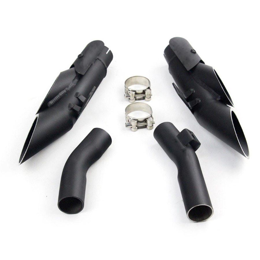 Мотоциклетная выхлопная система Двойная труба Слипон Средняя труба Для Kawasaki Z1000 10-17